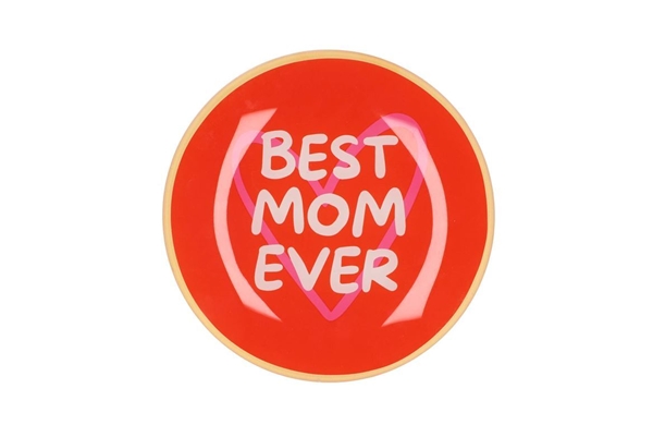 Tanjur: Best mom ever 18x18 cm